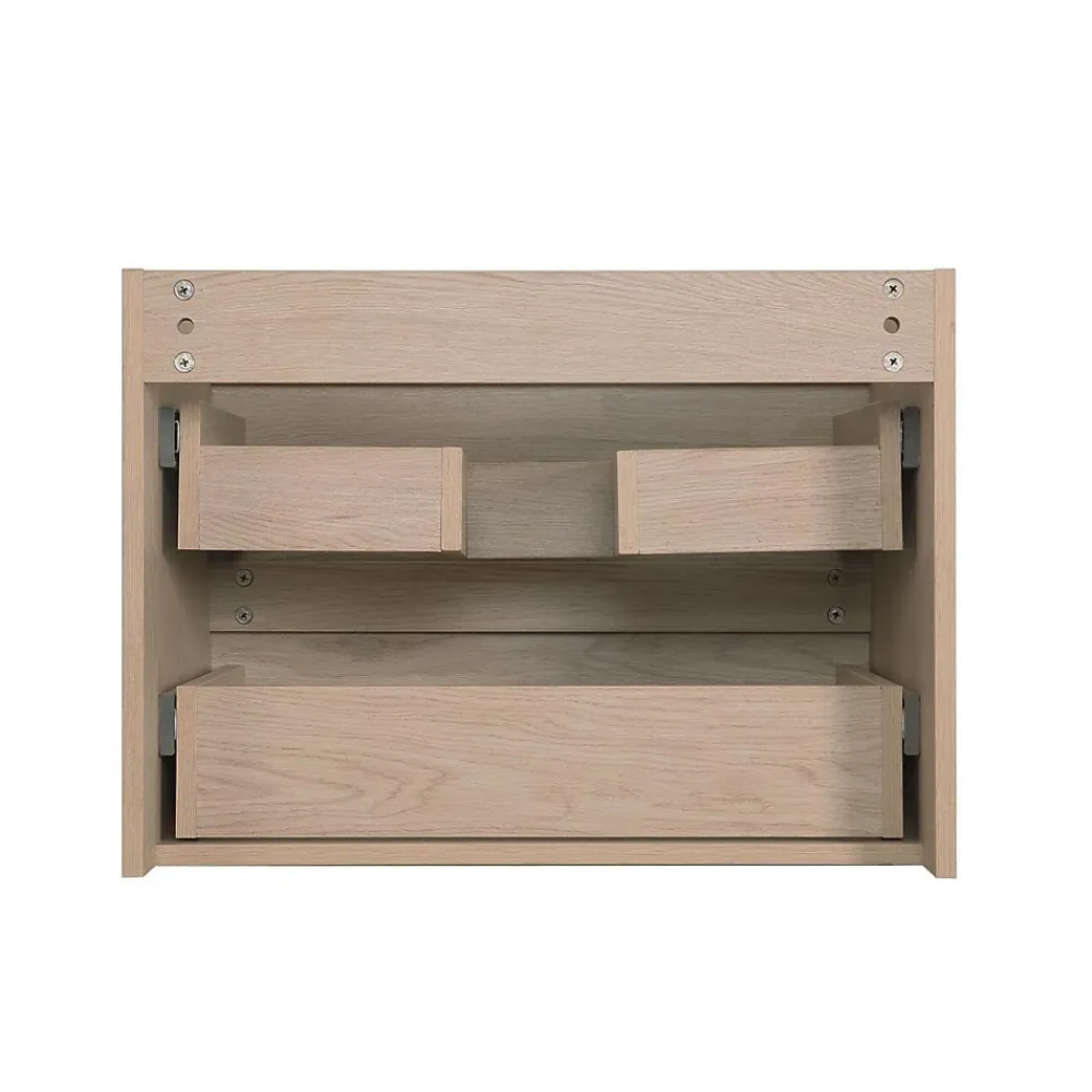 Ensemble Meuble De Salle De Bains|Mob-In Ensemble meuble simple vasque 60cm avec vasque et colonne SORRENTO Décor chêne