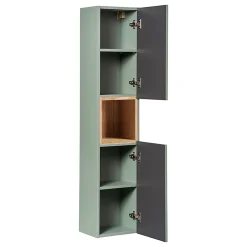 Ensemble Meuble De Salle De Bains|Petits-Meubles Ensemble meuble simple vasque 100cm et colonne Jade Vert et Bois