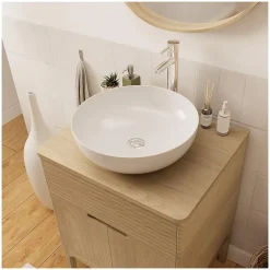 Ensemble Meuble De Salle De Bains|Mob-In Ensemble meuble simple vasque 60 cm chêne + vasque ALASKA