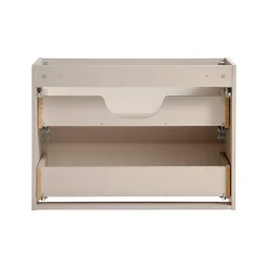 Petits-Meubles Ensemble meuble simple vasque 80cm 2 tiroirs et colonne Manoa Cachemire et Bois