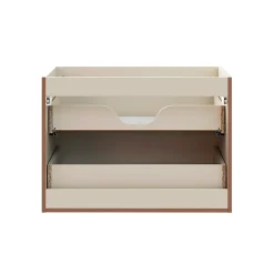 Ensemble Meuble De Salle De Bains|Petits-Meubles Ensemble meuble simple vasque encastree 80cm et colonne Sanae Beige sable