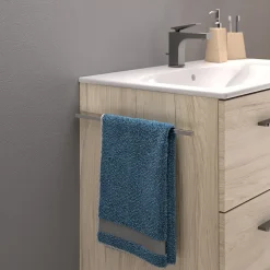 Geberit Ensemble meuble sous vasque l.55 cm blanc + vasque céramique Selva