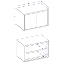 Meuble Sous-Vasque|Petits-Meubles Ensemble meuble sous-vasque 80 cm et colonne Sophea Taupe