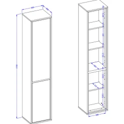 Meuble Sous-Vasque|Petits-Meubles Ensemble meuble sous-vasque 80 cm et colonne Sophea Taupe