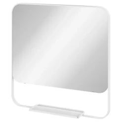 Ensemble Meuble De Salle De Bains|Meuble De Salle De Bains Faible Profondeur|GoodHome Ensemble meuble vasque faible profondeur effet bois avec porte-serviettes l.85 x H.82 x P.36 cm + plan vasque résine blanc + miroir, Maza