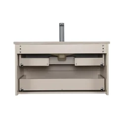 Mob-In Ensemble meuble vasque SORRENTO 80cm avec robinet, miroir et colonne