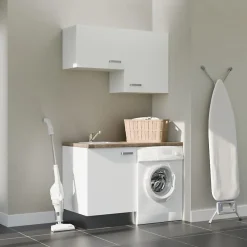 Cuisibane Ensemble meubles buanderie avec emplacement lave-linge - B02