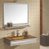 Wikao Ensemble mobilier de salle de bain en verre Polly