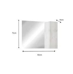 Meuble De Salle De Bains Faible Profondeur|Autres Ensemble salle de bain BASIC pin blanc, 92 x 47 x 45 cm