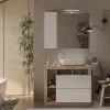 Autres Ensemble salle de bain HAMBURG blanc brillant Kadiz 92 x 79 x 49 cm