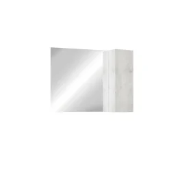 Autres Ensemble salle de bain, meuble+miroir+vasque BASIC pin blanc, 92 x 78 x 45 cm