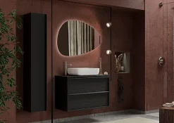 Meuble De Salle De Bains Faible Profondeur|Autres Ensemble salle de bain STEEL noir frêne, en plusieurs dimensions - 79 cm