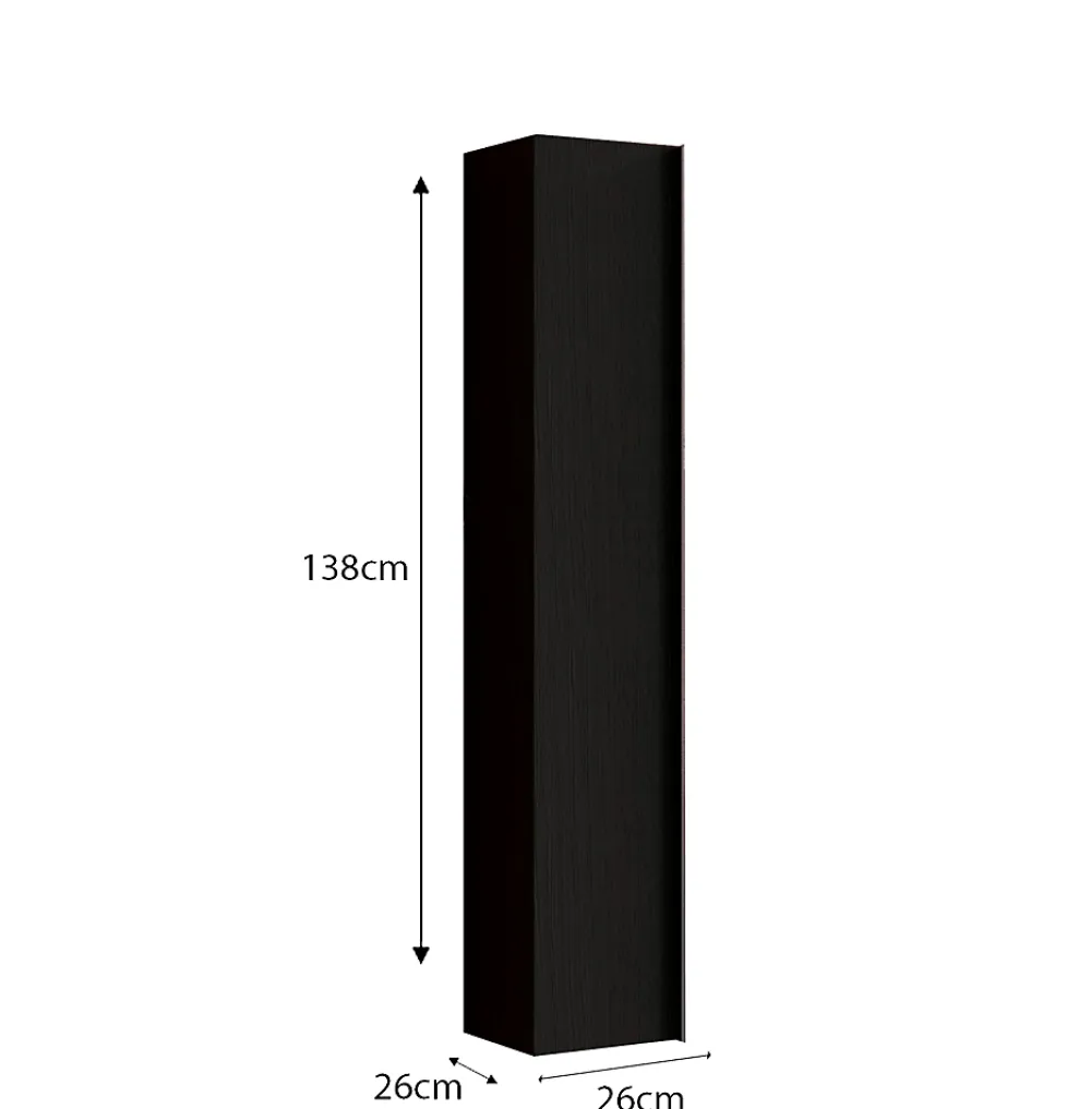 Meuble De Salle De Bains Faible Profondeur|Autres Ensemble salle de bain STEEL noir frêne, en plusieurs dimensions - 92 cm