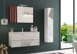 Autres Ensemble salle de bain VITTORIA blanc brillant, 101 x 53 x 47 cm