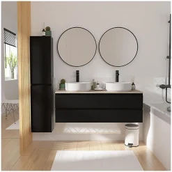 Mob-In Ensemble SORRENTO double vasque suspendu 120cm