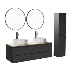 Mob-In Ensemble SORRENTO double vasque suspendu 120cm