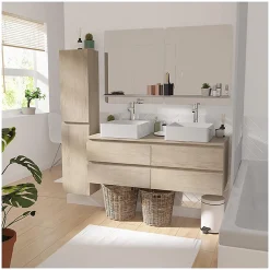 Mob-In Ensemble SORRENTO double vasque suspendu 120cm