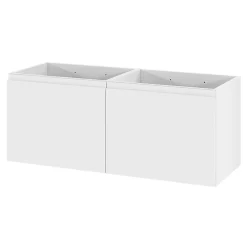 GoodHome Ensemble sous vasque + plan vasque résine l.120 cm, blanc mat, Levanna