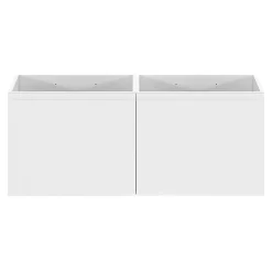 GoodHome Ensemble sous vasque + plan vasque résine l.120 cm, blanc mat, Levanna