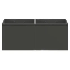 GoodHome Ensemble sous vasque + plan vasque résine l.120 cm, gris anthracite, Levanna