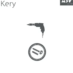 MSV Etagère 3 niveaux KERY Acier Noir mat