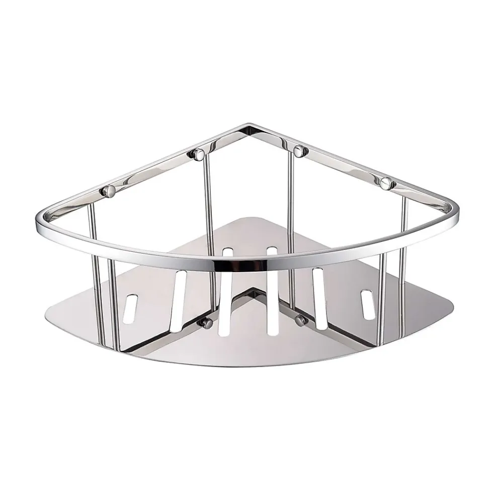Poalgi Etagère de douche d'angle chromé Inox S304 SKY BATH