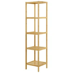 Etagère Salle De Bains|[En.Casa] Etagère de rangement Lierne 33 x 33 x 140 cm en.casa