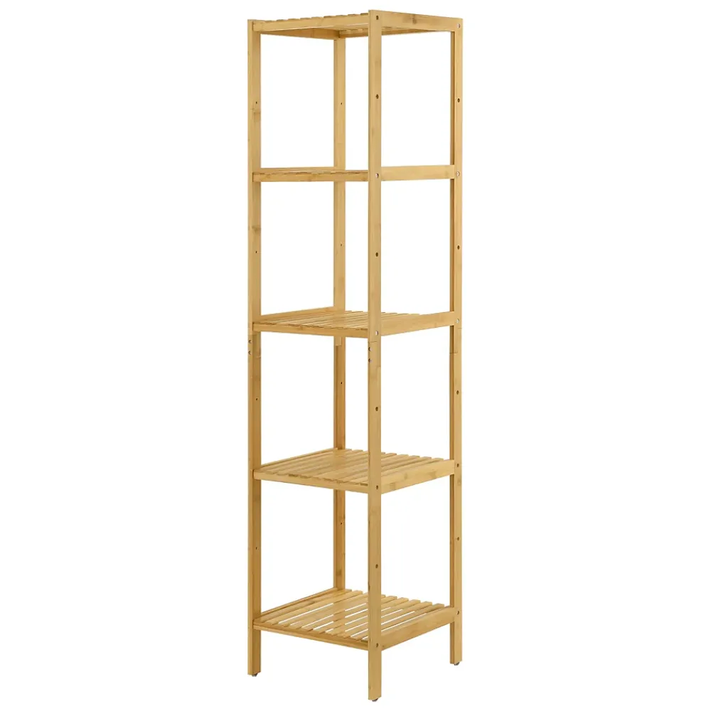 Etagère Salle De Bains|[En.Casa] Etagère de rangement Lierne 33 x 33 x 140 cm en.casa