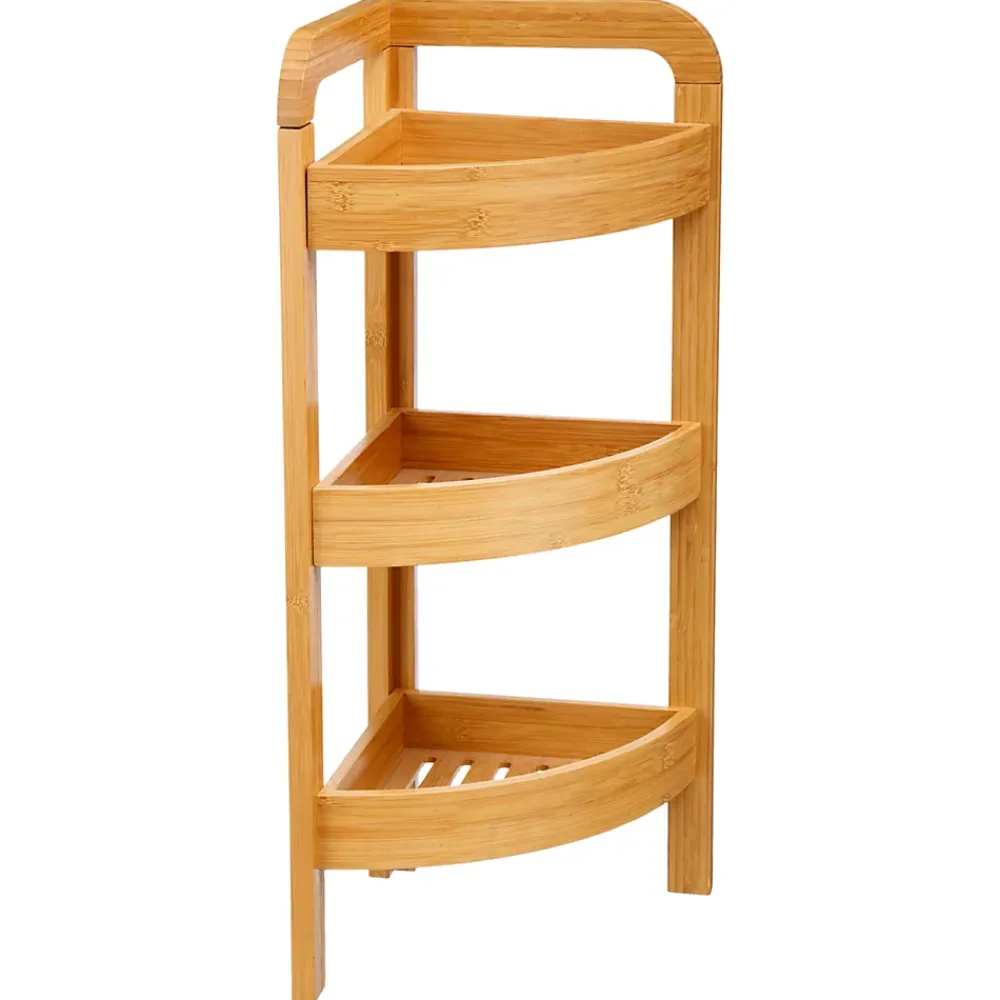 Etagère Salle De Bains|Five Simply Smart Etagère de salle de bain bambou, 3 niveaux, H.61 x P.23cm,