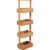 Meuble De Salle De Bains Faible Profondeur|Etagère Salle De Bains|Five Simply Smart Etagère de salle de bain bambou , 4 niveaux, H.88cm x P.25cm