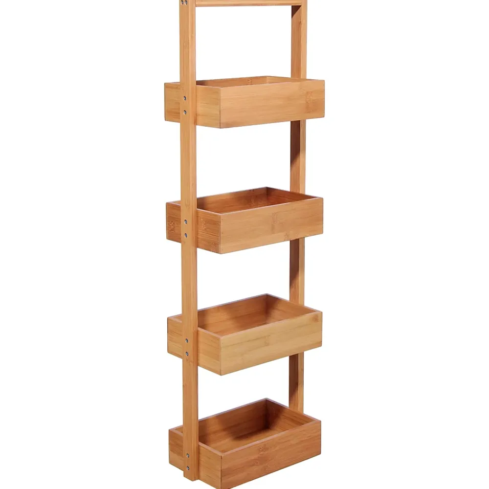 Meuble De Salle De Bains Faible Profondeur|Etagère Salle De Bains|Five Simply Smart Etagère de salle de bain bambou , 4 niveaux, H.88cm x P.25cm
