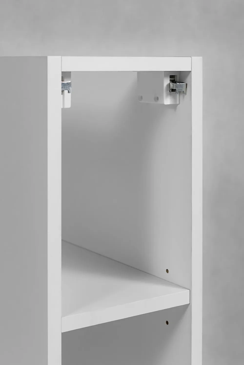 3xE Living Etagère de salle de bain, Blanc Mat, 20 x 57 x 46 cm