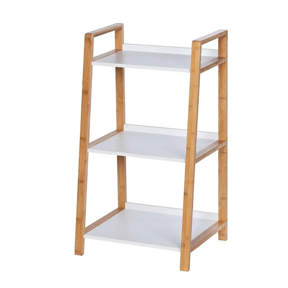 Wenko Etagère de salle de bain en bambou Finja - L. 43 x H. 76 cm