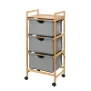 Wenko Etagère de salle de bain en bambou 3 Tiroirs - H. 96 cm