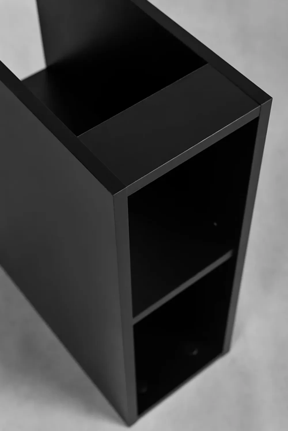 Meuble Sous-Vasque|3xE Living Etagère de salle de bain, Noir Mat, 20 x 57 x 46 cm