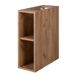 3xE Living Etagère de salle de bain, Noir Mat, 20 x 57 x 46 cm