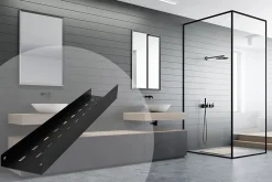 Etagère Salle De Bains|Rea ETAGÈRE DE SALLE DE BAIN SF04-600-B BLACK