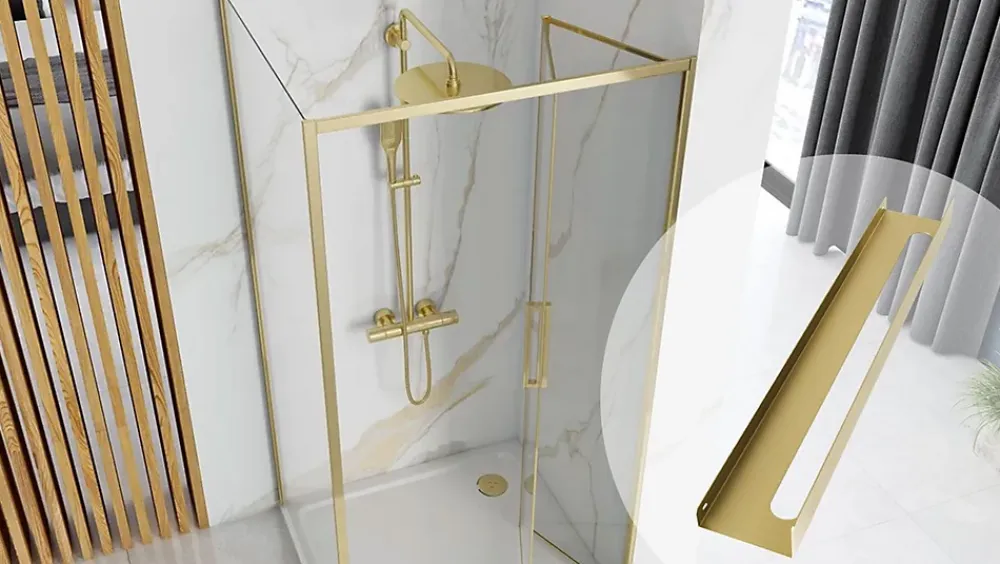 Etagère Salle De Bains|Rea ETAGÈRE DE SALLE DE BAIN SF02-600-BG BRUSH GOLD