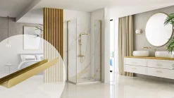 Rea ETAGÈRE DE SALLE DE BAIN SF04-600-BG BRUSH GOLD