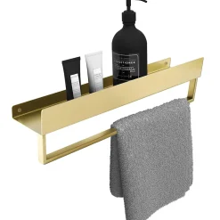 Etagère Salle De Bains|Rea ETAGÈRE DE SALLE DE BAIN SF01-450-BG BRUSH GOLD
