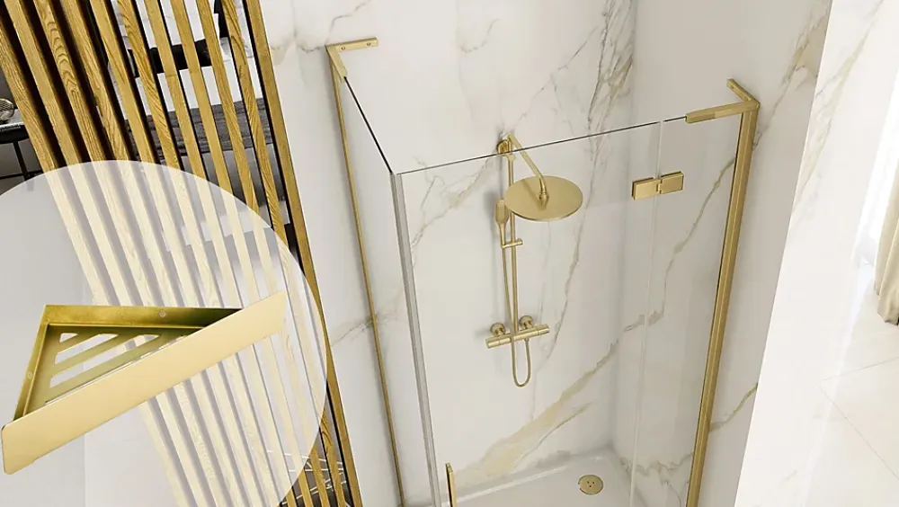 Etagère Salle De Bains|Rea ETAGÈRE DE SALLE DE BAIN SF07-BG BRUSH GOLD