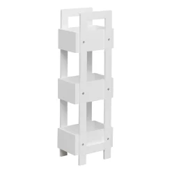 Etagère Salle De Bains|Mobili Rebecca Etagère de Salle de Bains en MDF Blanc Moderne 88x28x20 cm Rebecca Mobili