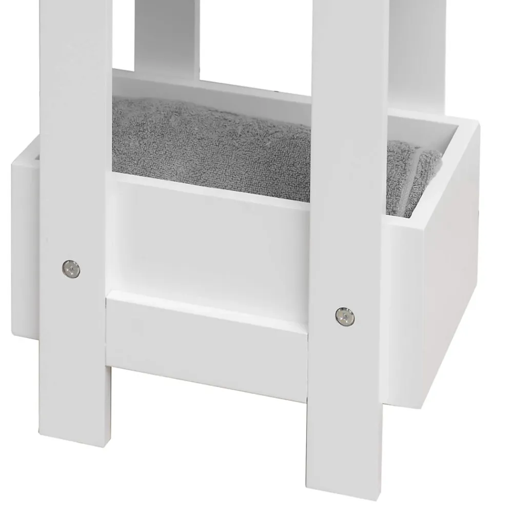 Etagère Salle De Bains|Mobili Rebecca Etagère de Salle de Bains en MDF Blanc Moderne 88x28x20 cm Rebecca Mobili