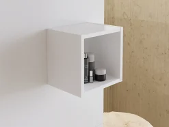 Etagère Salle De Bains|Furnidea Etagère haut de salle de bain suspendue NOVA BLANC 27 x 28 cm