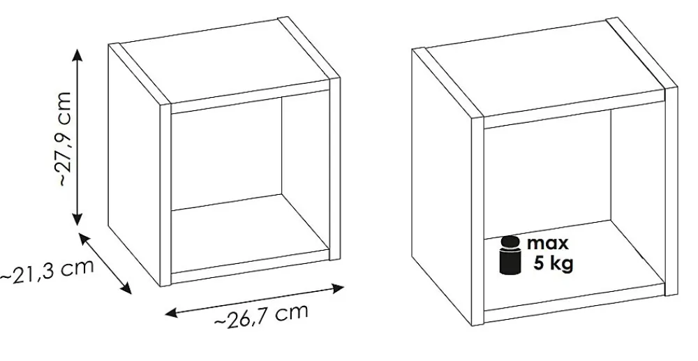 Etagère Salle De Bains|Furnidea Etagère haut de salle de bain suspendue NOVA BLANC 27 x 28 cm