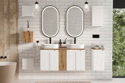 Etagère Salle De Bains|Furnidea Etagère haut de salle de bain suspendue NOVA BLANC 27 x 28 cm