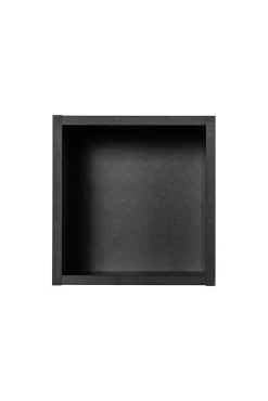 Furnidea Etagère haut de salle de bain suspendue NOVA NOIR 27 x 28 cm