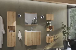 Etagère Salle De Bains|Furnidea Etagère haut de salle de bain suspendue NOVA OAK 27 x 28 cm