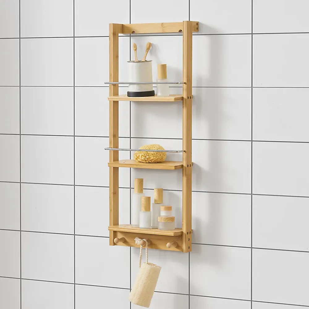 [En.Casa] Etagère Murale de Salle de Bain Lidingö 29 x 10 x 70 cm en.casa