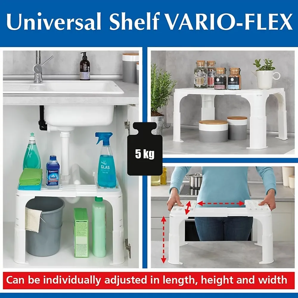 Wenko Etagère universelle Vario-Flex en Polypropylène